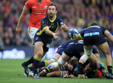 Parra in action for Clermont during last season's European Champions Cup final.