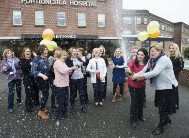 The 'Lovely ladies' Syndicate celebrating their win.