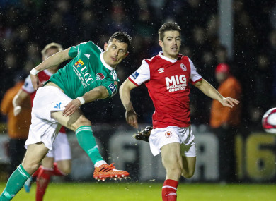 Graham Cummins pictured playing against St Pat's last week.