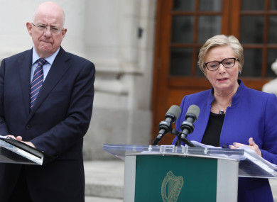 Current and former Ministers for Justice Charlie Flanagan and Frances Fitzgerald