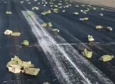 Gold bars littered the runway in Yakutsk