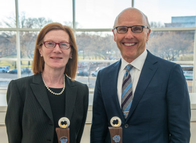 Professor Margaret Murnane and technology innovator David McCourt