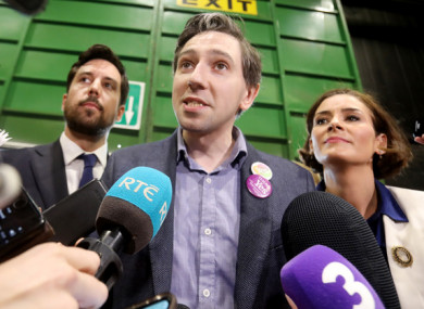 From L to R: Minister for Housing Eoghan Murphy TD, Minister for Health Simon Harris TD and Kate O'Connell TD in the RDS.