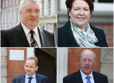 Clockwise from top left: David Taylor, Nóirín O'Sullivan, Martin Callinan and Maurice McCabe