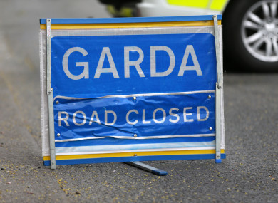 The stretch of road is closed to facilitate an examination by garda forensic collision investigators.