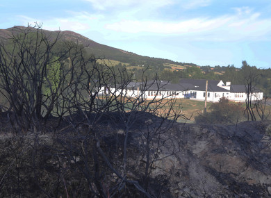 Fire damage in Rocky Valley in Co Wicklow