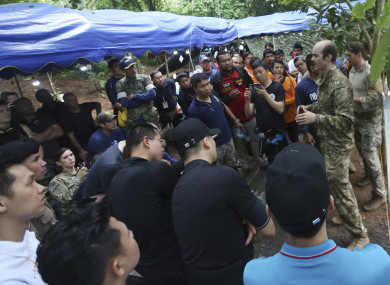 US Special Operations Command Pacific Search and Rescue team personnel meeting with China rescue team, Thai Rescue amd Australia Rescue