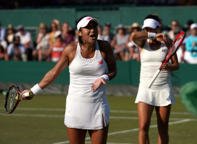 Watson and partner Tatjana Maria were beaten in the quarter-finals.