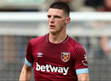 West Ham's Declan Rice