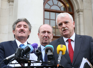 Members of the Independent Alliance - John Halligan, Shane Ross and Finian McGrath.