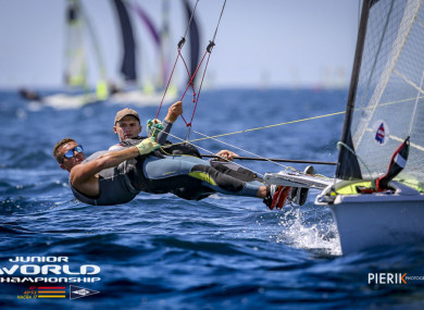 Ireland's Robert Dickson and Sean Waddilove pictured competing.