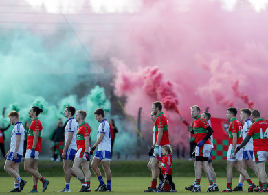 Rathnew and St Patricks parade ahead of Saturday's Wicklow SFC final replay.