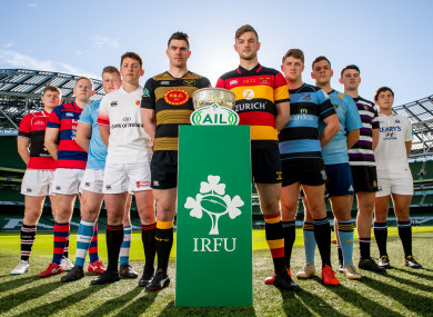 Players at the AIL launch at the Aviva Stadium last week.
