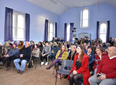 Locals gathered in Moville last night.
