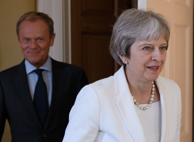 File image: Prime Minister Theresa May (right) with President of the European Council Donald Tusk.