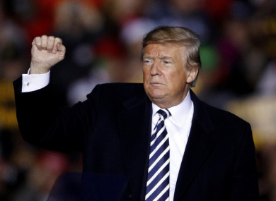 Trump at a campaign rally in Missouri.