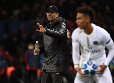 Klopp and Liverpool were left frustrated in Paris.