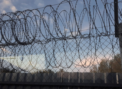 Immigration detention centre at Roszke along the Hungarian Serbian Border