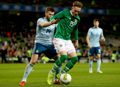 Ronan Curtis made his international debut for the Republic of Ireland on Thursday night.