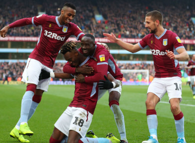 Tammy Abraham celebrates his goal.