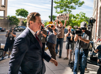 President Donald Trump's former campaign manager Paul Manafort arrives at federal court in Washington DC in June.