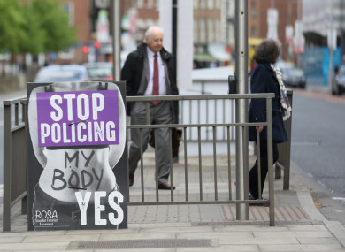 A 'Vote Yes' poster on display in Dublin ahead of the referendum to repeal the 8th Amendment to the Constitution.