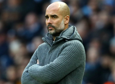 Pep Guardiola and Manchester City sit top of the Premier League, five points ahead of Liverpool.