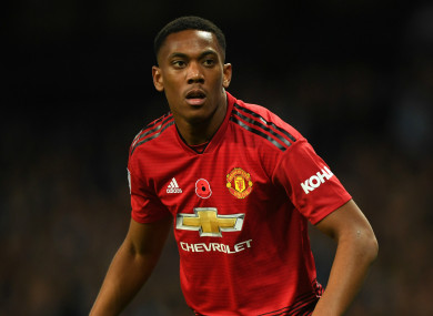 Manchester United forward Anthony Martial