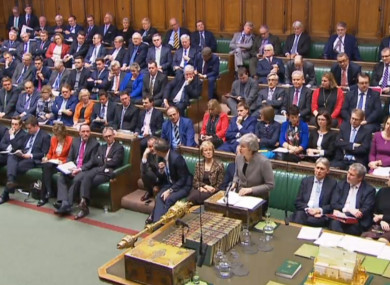 Prime Minister Theresa May makes a statement in the House of Commons.