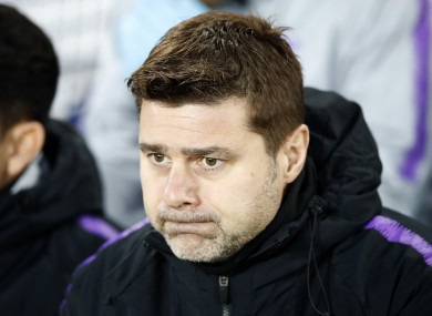 Tottenham Hotspur manager Mauricio Pochettino prior to the match at Goodison Park today.