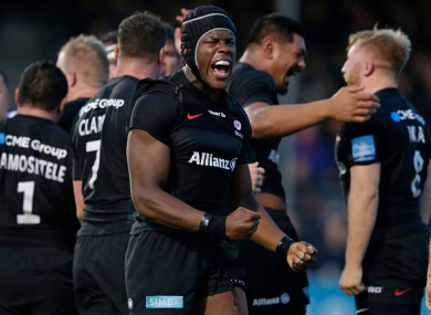 Itoje in action for Saracens last weekend.