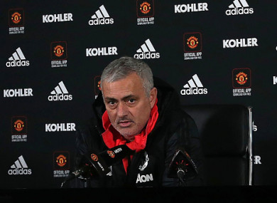 Mourinho speaking at his press conference earlier.