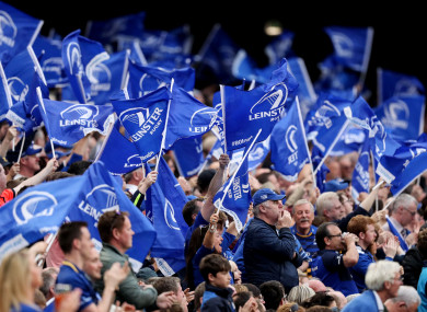 Leinster supporters were not allowed bring their flags to the Rec.