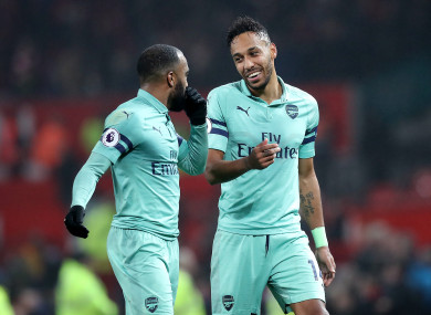 Alexandre Lacazette and Pierre-Emerick Aubameyang were caught on CCTV.