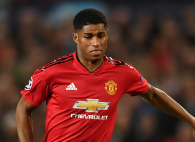 Man United forward Marcus Rashford.