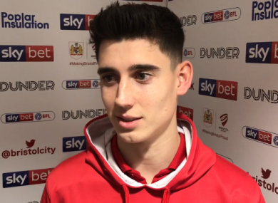 Callum O'Dowda speaking after the game.
