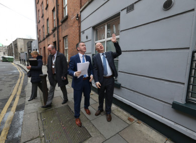 File photo of PMVT CEO Pat Doyle (right) with junior housing minister Damien English.