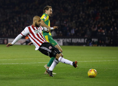 David McGoldrick scores his side's only goal of the game this evening.
