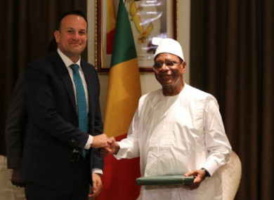 Taoiseach Leo Varadkar meeting with the Malian President Ibrahim Boubacar Keïta earlier this week.