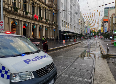 File photo of a police van in Melbourne, Australia.