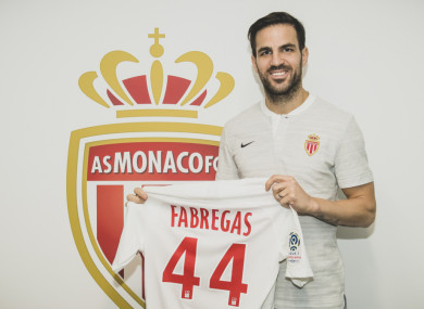 Cesc Fabregas completes his move to Monaco.