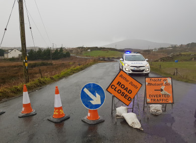 The scene of the crash in Gortahork, Donegal, yesterday.
