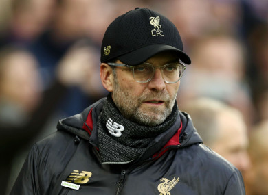 Liverpool manager Jurgen Klopp.