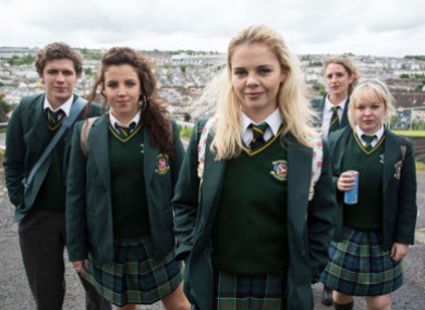 The main Derry Girls characters - Erin, Orla, Clare, Michelle and James - will be painted onto a side of the Badgers Bar.