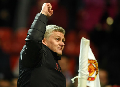 Manchester United's caretaker boss Ole Gunnar Solskjaer