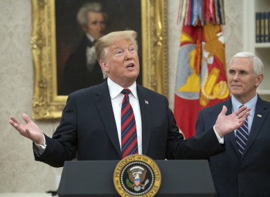 File photo of President Donald Trump and vice president Mike Pence.