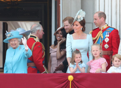 The Trooping the Colour ceremony at Buckingham Palace in June 2018.