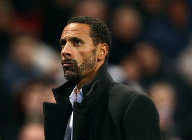 Former Manchester United defender, Rio Ferdinand.