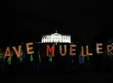 Protesters gather outside the White House in November 2018 to express concern that the newly appointed US attorney general may hinder the Russia probe.