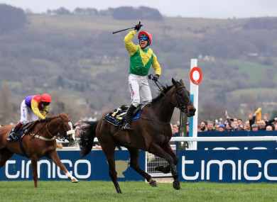 Robbie Power after winning the 2017 Chetlenham Gold Cup with Sizing John.